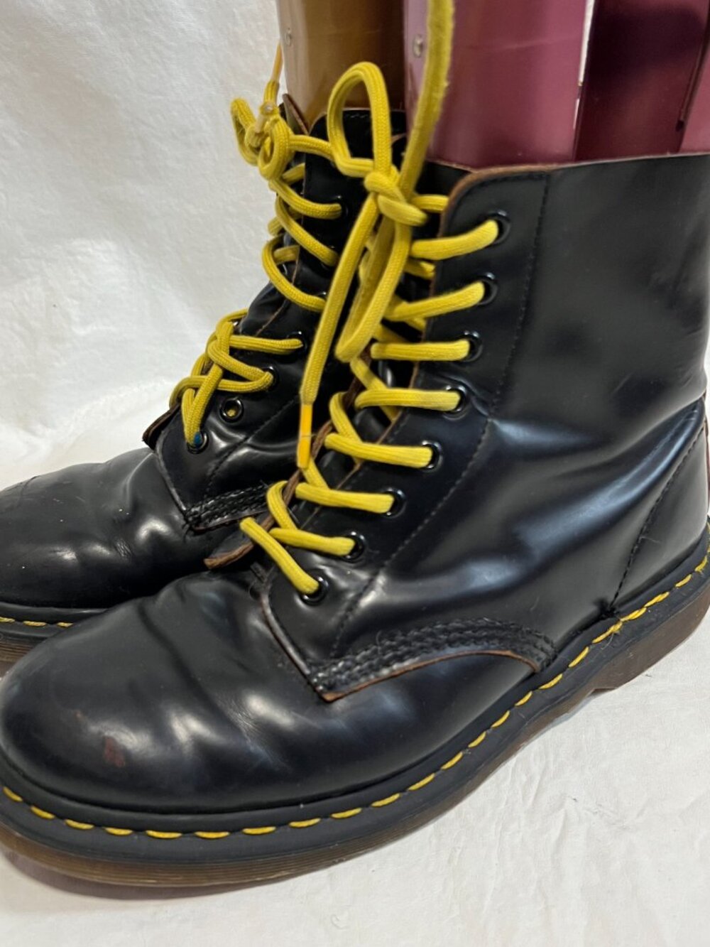 Dr Martens boots 1460 Quilon Leather black leather UK 8 US womens 10 docs - Picture 3 of 15